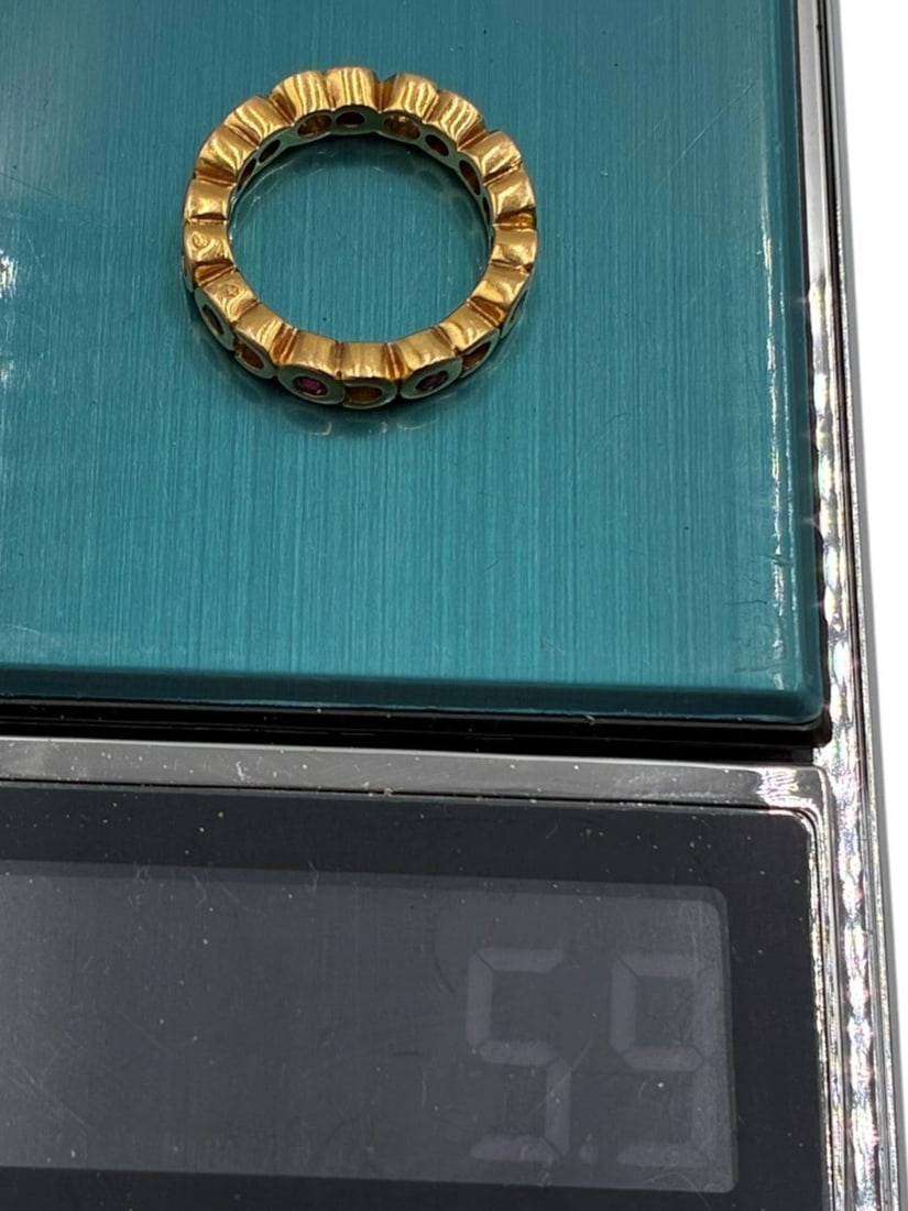 CHANEL Coco Mark Ruby Ring US4.5-5 Yellow Gold 18K - 6