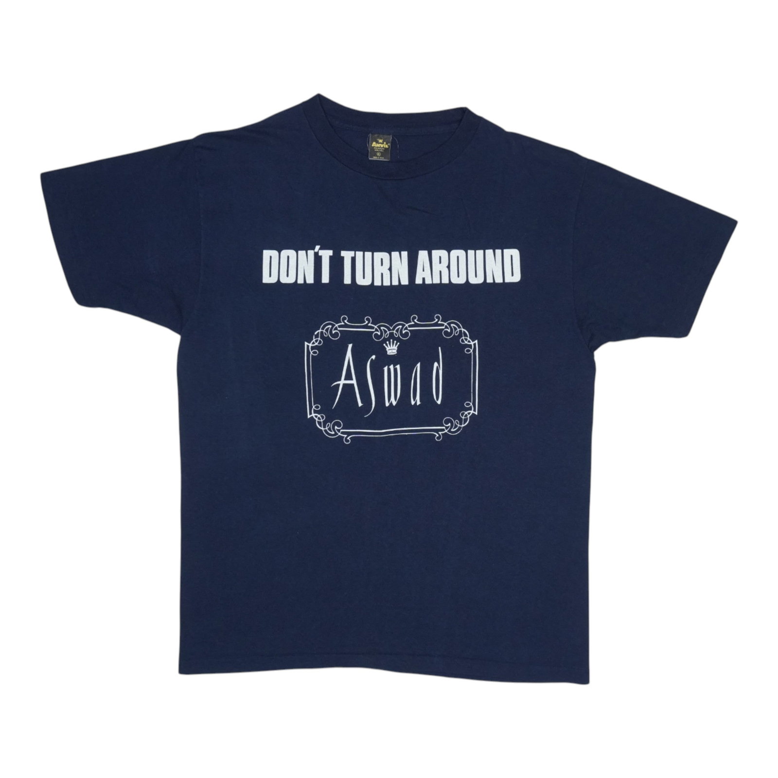 1988 Aswad Don't Turn Around Island Records Promo Shirt: 1988 Aswad Don't Turn Around Island Records Promo Shirt Authentic 1988 Aswad Don't Turn Around Island Records Promo Shirt. This rare promotional shirt from the British band features iconic graphics