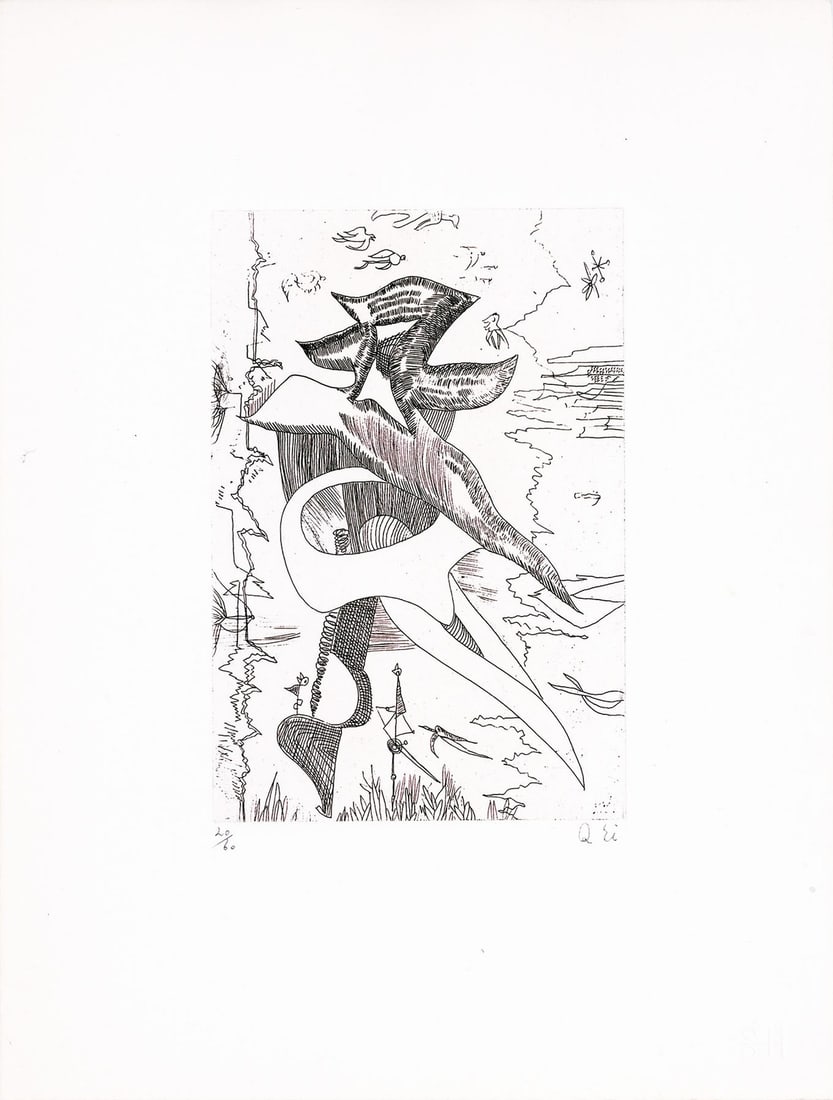 Ei Q Qei Work 1 Copperplate Print Etching Japanese Avant Garde Limited 60: Ei Q Qei Work 1 Copperplate Print Etching Japanese Avant Garde Limited 60 Item Specifics: Artist: Ei-Q Subject: Abstract Material: Copperplate Print on Paper Style: Japanese Product Disclaimer: