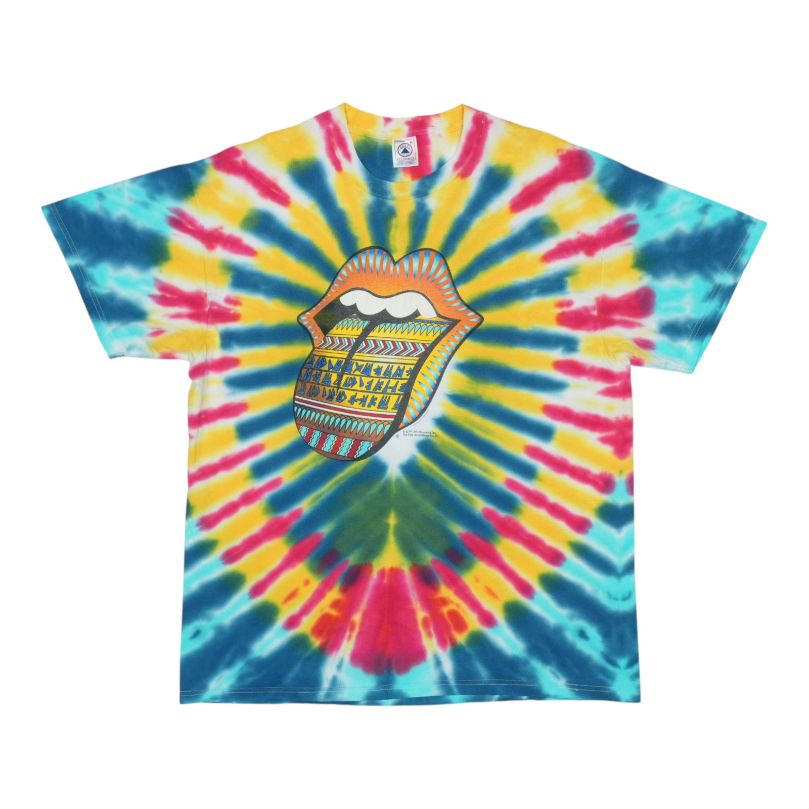 1997 Rolling Stones Bridges To Babylon Tour Tie Dye Shirt: 1997 Rolling Stones Bridges To Babylon Tour Tie Dye Shirt Authentic 1997 Rolling Stones Bridges To Babylon Tour Tie Dye Shirt. This unique tie-dye shirt was worn by fans at the iconic tour, capturing 