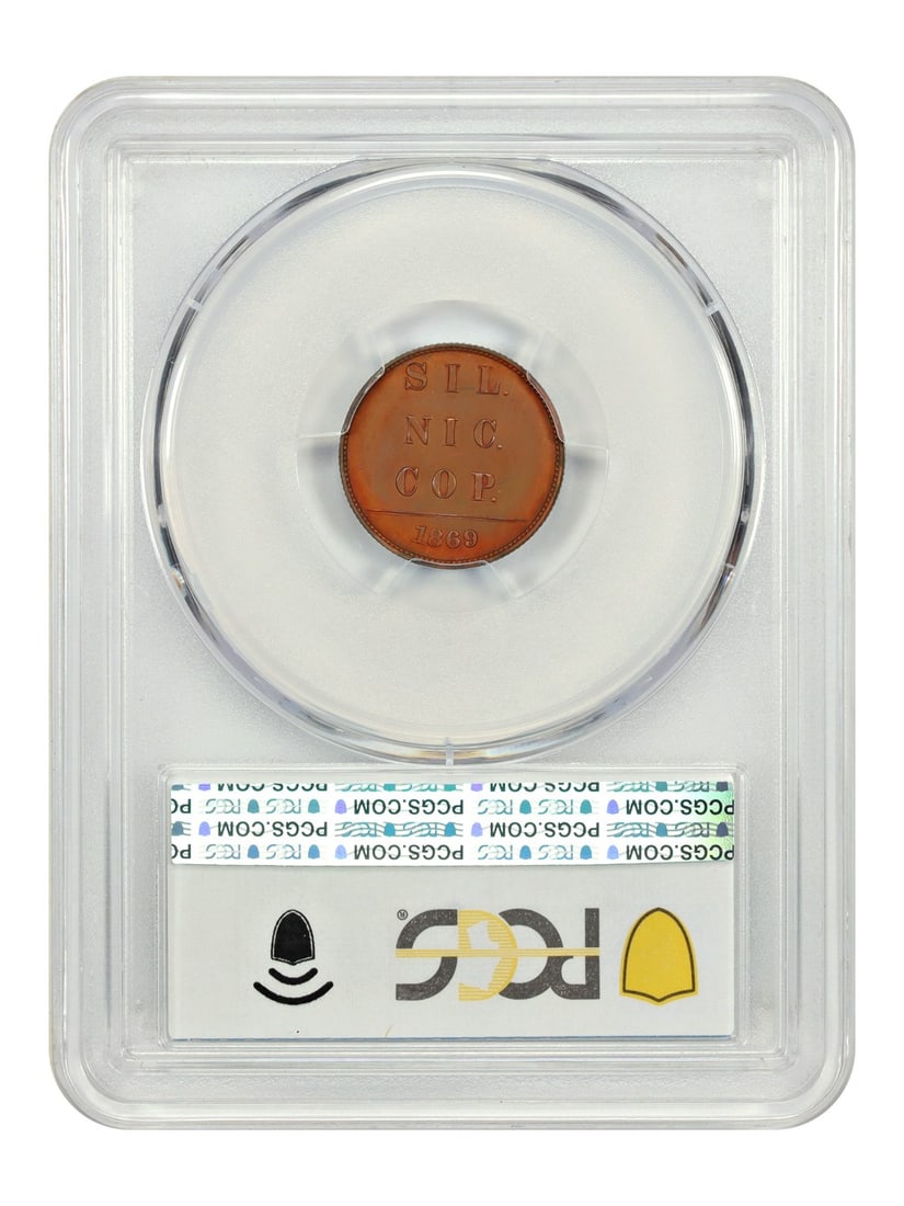 Pattern: 1869 10C PCGS/ CAC PR65RB (J-717) - Patterns - 2