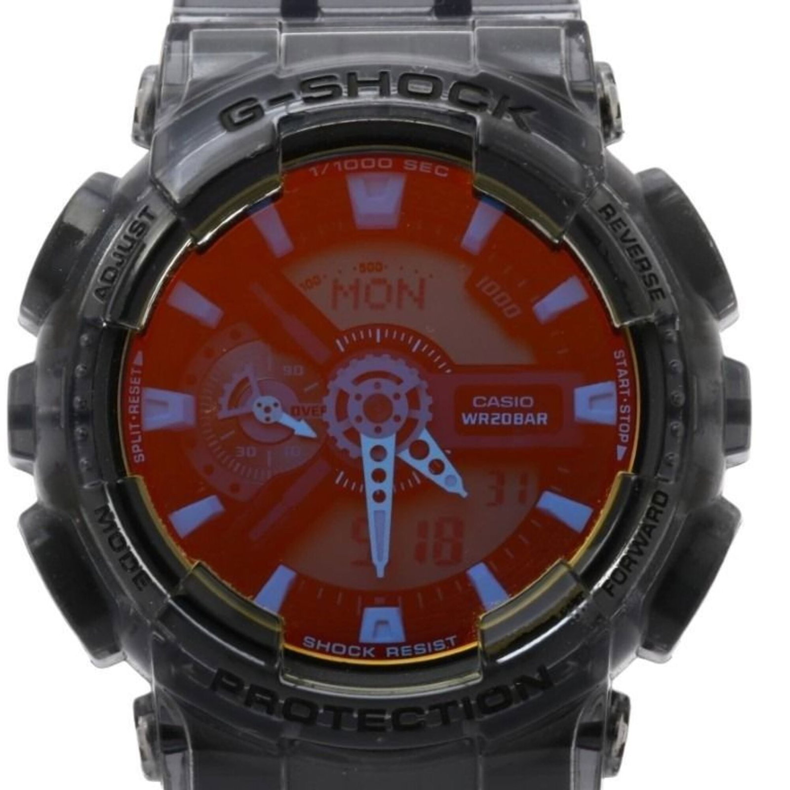 Casio Wristwatch: Casio Wristwatch The Casio GA-110TLS-8AJF wristwatch boasts a sleek black dial and durable plastic case, perfect for everyday wear. With its quartz movement and adjustable plastic band, this