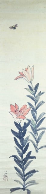 Hanging Scroll Flowers of Antique Lily Japanese Nihonga: Hanging Scroll Flowers of Antique Lily Japanese Nihonga Item Specifics: Artist: Yamaguchi Hakujushi Subject: Lily Flowers Material: Silk and Paper Style: Japanese Year Of Production: 2010 Product
