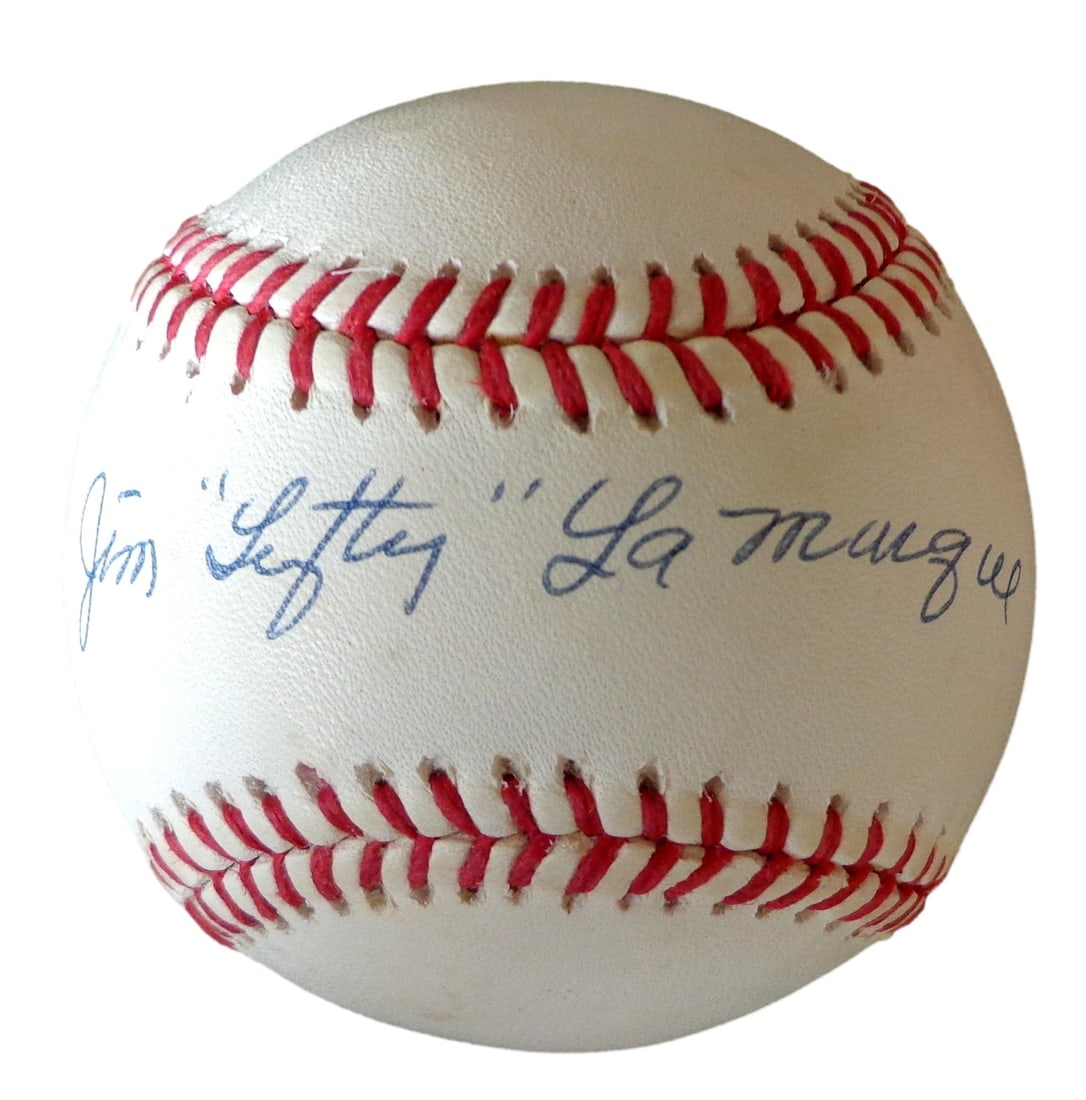 Jim Lefty LaMarque Negro OAL Baseball Autographed Monarchs KC (1 of 3)