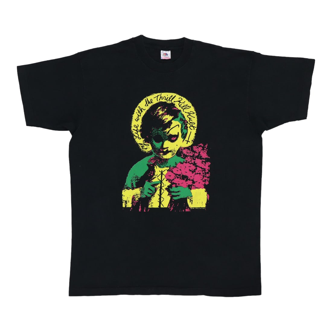 1990 My Life With The Thrill Kill Cult Shirt: 1990 My Life With The Thrill Kill Cult Shirt This vintage My Life With The Thrill Kill Cult shirt from 1990 is a rare find for fans of the band. Featuring the iconic logo and design, it's a piece of m