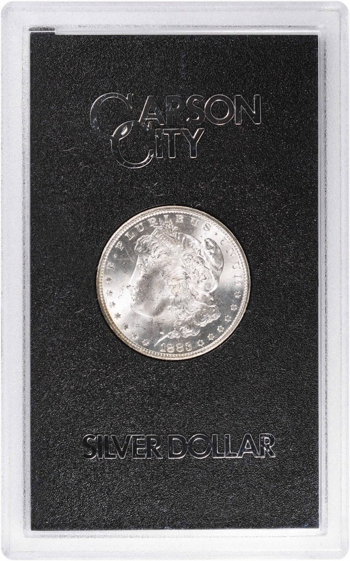 1883-CC Morgan Silver Dollar Brilliant Uncirculated GSA Holder Hard Pack: 1883-CC Morgan Silver Dollar Brilliant Uncirculated GSA Holder Hard Pack The 1883-CC Morgan Silver Dollar Brilliant Uncirculated GSA Holder Hard Pack is a rare and highly detailed coin, certified as U