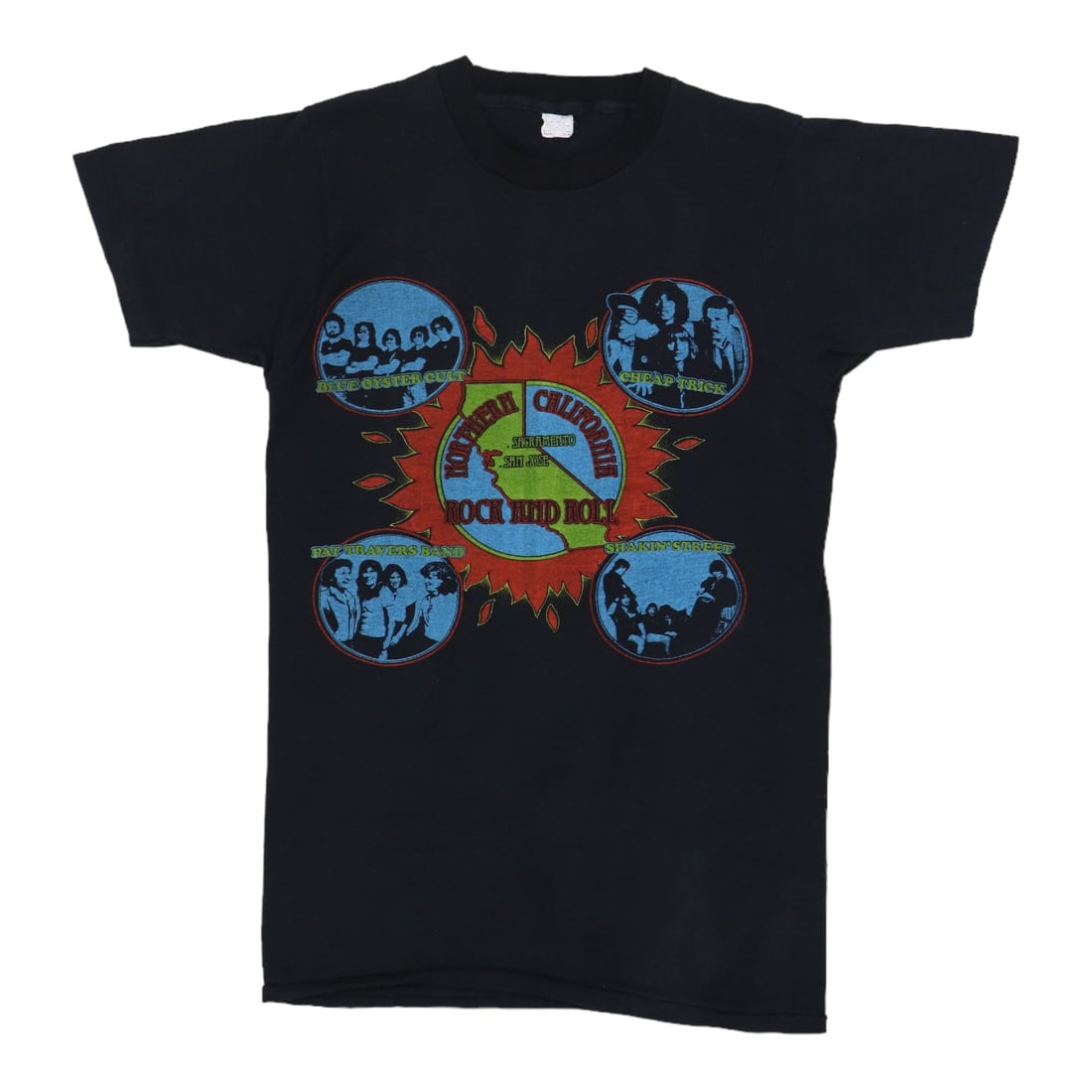 1979 Northern California Rock & Roll Festival Shirt: 1979 Northern California Rock & Roll Festival Shirt Authentic 1979 Northern California Rock & Roll Festival Shirt, featuring a vibrant design that captures the spirit of the era. This vintage tee show
