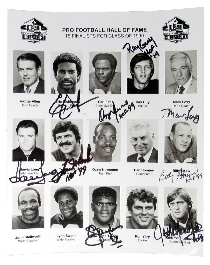 Pro Football Hall of Fame Finalists Multi Signed Photo Incl 8x10 (1 of 1)