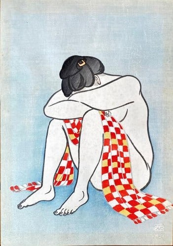 Woodblock Print Nude Woman Rafu Takamizawa Japanese Art Publisher Koka Yamamura: Woodblock Print Nude Woman Rafu Takamizawa Japanese Art Publisher Koka Yamamura Item Specifics: Artist: Yamamura Koka Subject: Nude Woman Material: Woodblock print on paper Style: Japanese Size: 44 x 