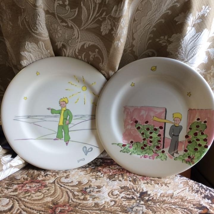 Rare Collectible Plates Set Large 8.9 In Rare Design Petit Prince Gien (1 of 10)