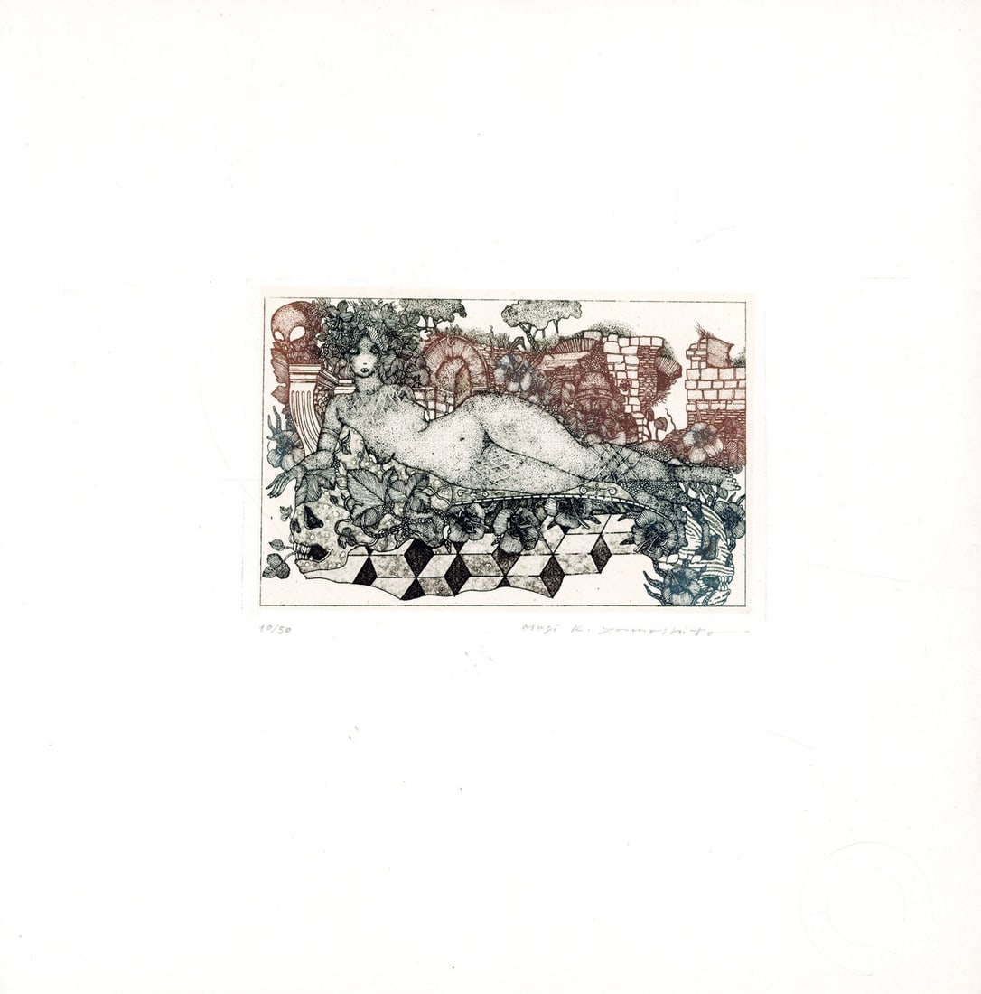 Yamashita Etching Japan Art Kiyosumi Limited Ed 50 1977 Signed Romane LE: Yamashita Etching Japan Art Kiyosumi Limited Ed 50 1977 Signed Romane LE Item Specifics: Artist: Kiyosumi Yamashita Subject: Surrealism Material: Copperplate Etching on Paper Style: Japanese Product D