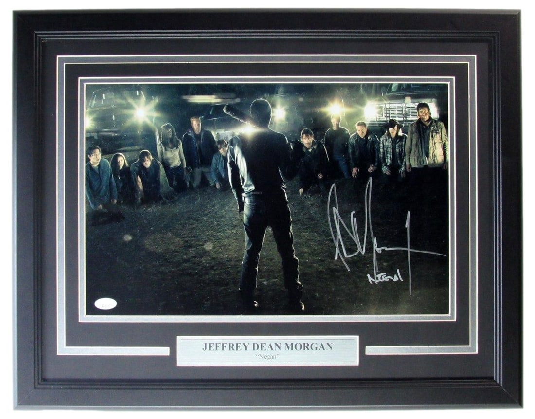 Jeffrey Dean Morgan Auto/ Inscr 11x17 Photo Framed The Walking Dead JSA 205107: Jeffrey Dean Morgan Auto/ Inscr 11x17 Photo Framed The Walking Dead JSA 205107 Item Specifics: Autograph Authentication: JSA Industry: Movies Original/Reproduction: Original Original/Reprint: Original
