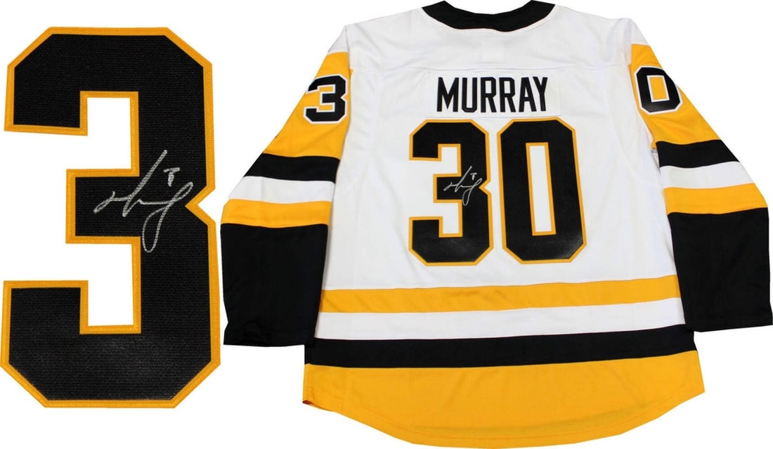 Matt Murray Autographed Pittsburgh Penguins Jersey (JSA): Matt Murray Autographed Pittsburgh Penguins Jersey (JSA) Signed by Matt Murray, the Pittsburgh Penguins' star goaltender, this authentic jersey features his signature in silver sharpie across the back