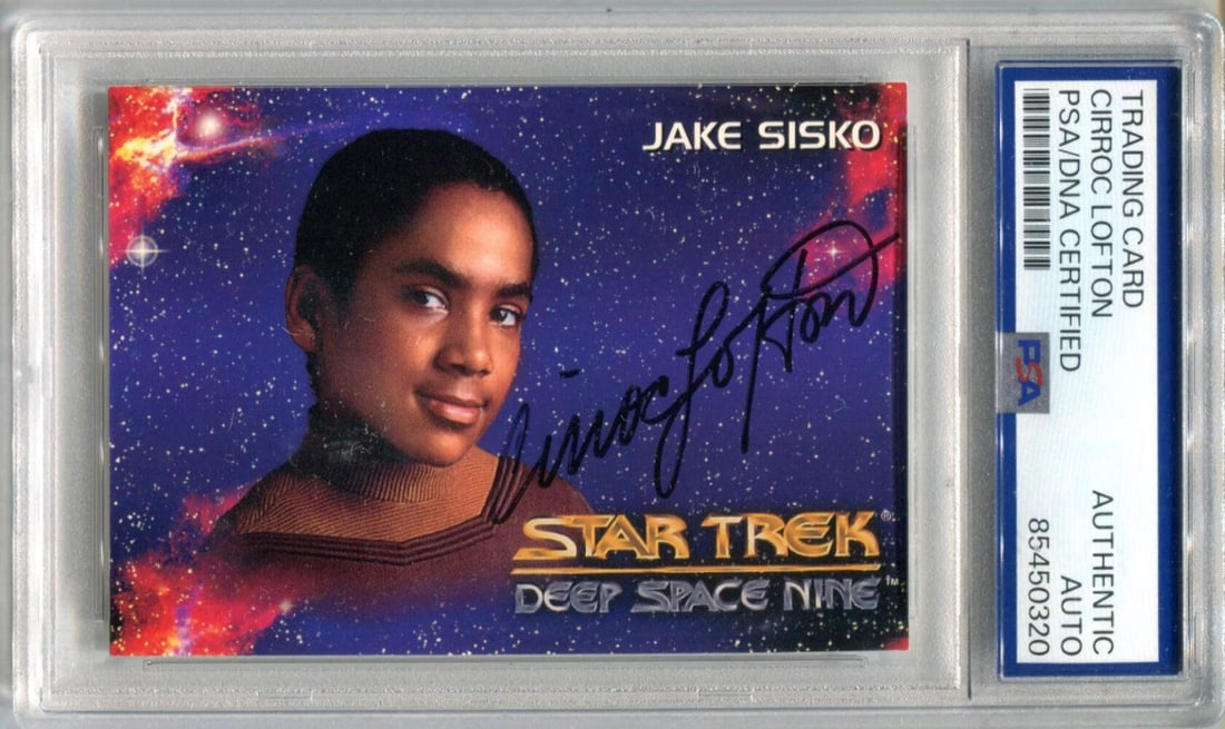 Cirroc Lofton 1993 Star Trek Deep Space Nine Authentic Auto Card: Cirroc Lofton 1993 Star Trek Deep Space Nine Authentic Auto Card Cirroc Lofton's 1993 Star Trek Deep Space Nine auto card bears his signature, making it a unique collectible for fans of the series. Th