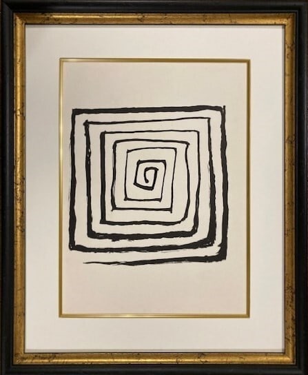Alexander Calder Derriere le Miroir Lithograph Print 1971 Gold Leaf Framed (1 of 5)