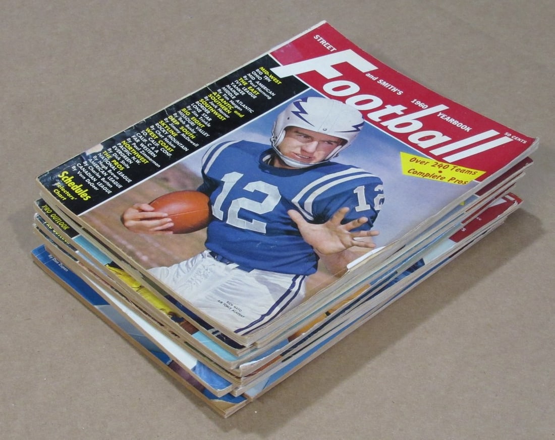 1960-1969 Street & Smith College Football Yearbook Lot of 10 (1 of 3)