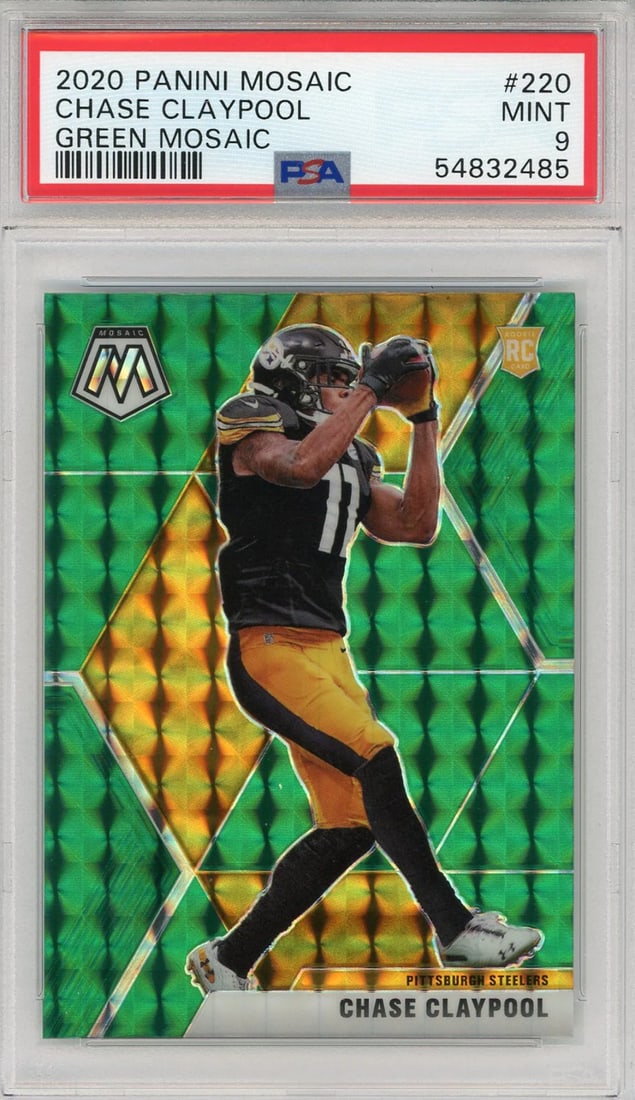Chase Claypool 2020 Panini Mosaic Green Rookie Card #220 (PSA) (1 of 2)
