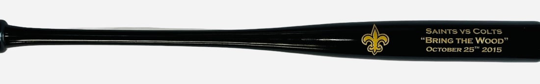 New Orleans Saints vs Indianapolis Colts Bring The Wood Bat Oct 25 2015 Team Iss (1 of 2)