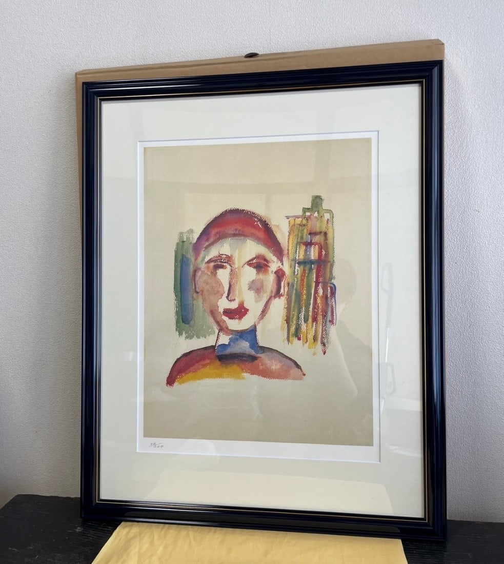 Henry Miller Signed Mixed Media Lithograph Portrait Signed ED 36/ 300 Framed (1 of 7)