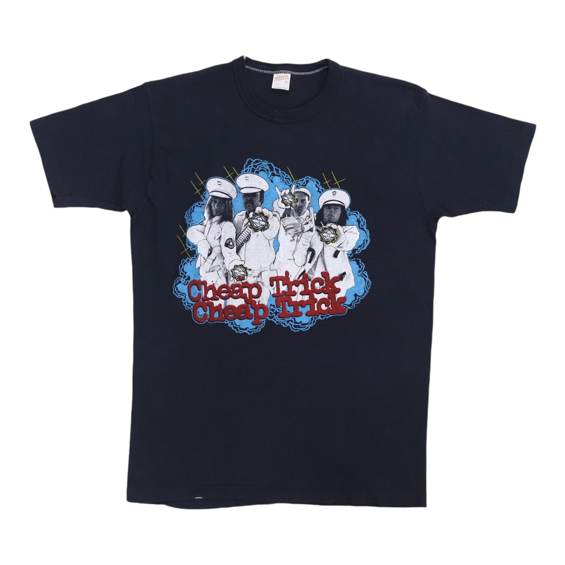 1980 Cheap Trick Dream Police Shirt: 1980 Cheap Trick Dream Police Shirt Authentic 1980 Cheap Trick Dream Police tour shirt, featuring the iconic band's logo and design. This vintage tee has been carefully preserved to maintain its origi