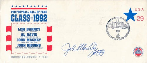HOF Inductee Mackey Autographed John 1992 Commemorative Cache (1 of 1)