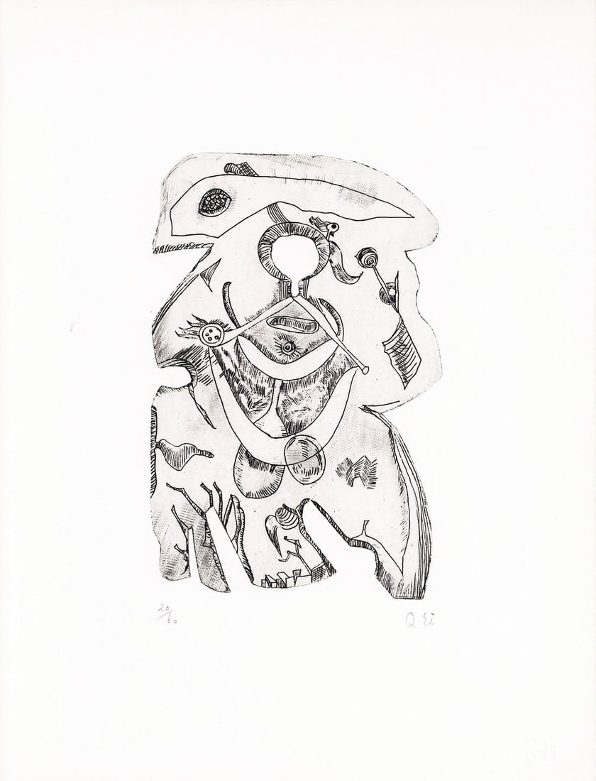 Ei Q Work 38 Copperplate Etching 1976 Limited Ed 60 Japanese Avant Garde Art: Ei Q Work 38 Copperplate Etching 1976 Limited Ed 60 Japanese Avant Garde Art Item Specifics: Artist: Ei-Q Subject: Abstract Surrealism Material: Copperplate print on paper Style: Japanese Product Disc