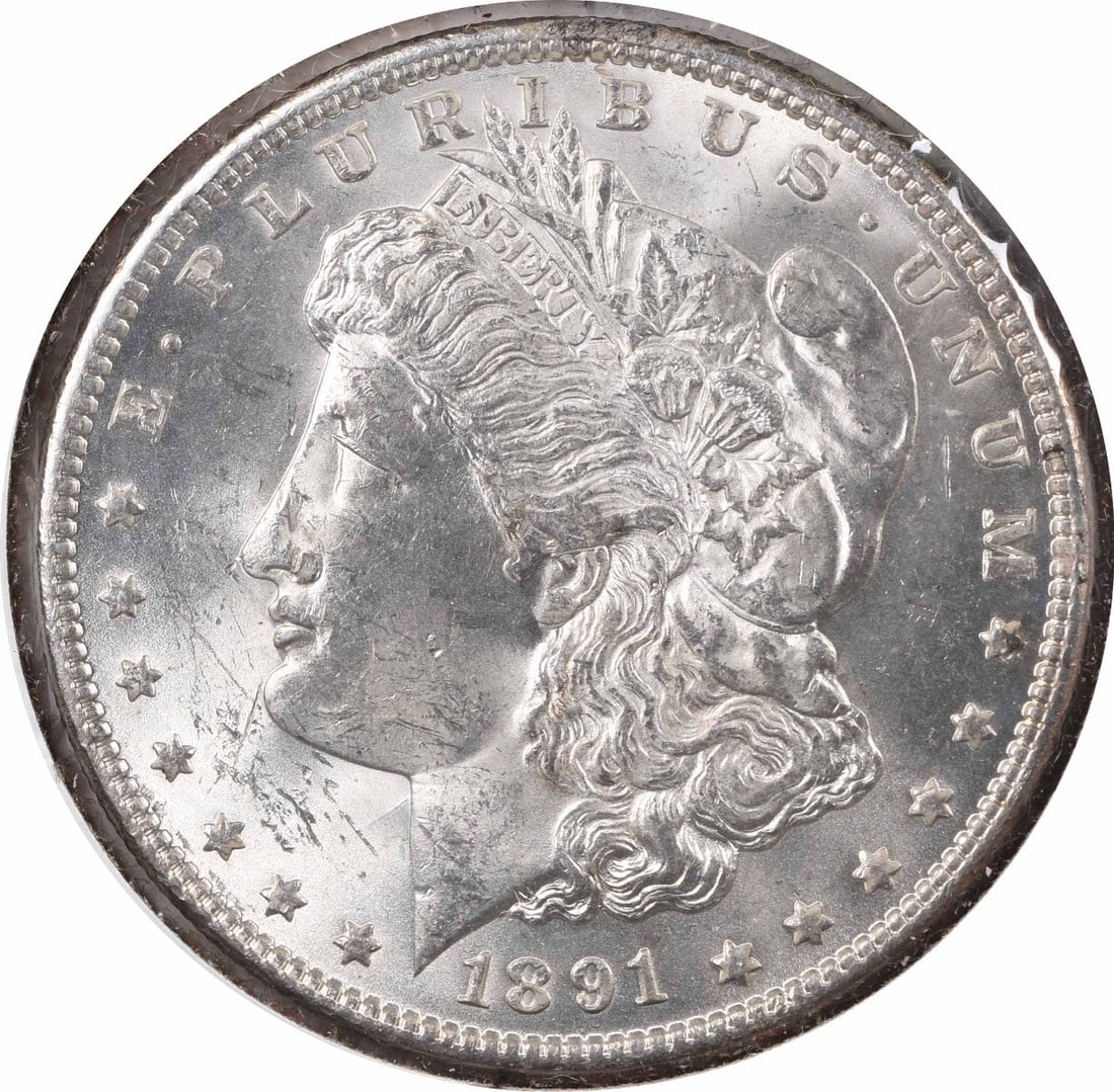 1891 VAM 2 Morgan Silver Dollar Doubled Ear Choice BU Uncertified: 1891 VAM 2 Morgan Silver Dollar Doubled Ear Choice BU Uncertified The 1891 VAM 2 Morgan Silver Dollar Doubled Ear Choice BU Uncertified boasts an impressive choice of doubled ear, a highly sought-afte