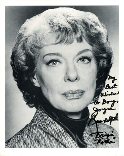 Randolph Joyce Autographed 8x10 Photo: Randolph Joyce Autographed 8x10 Photo Randolph Joyce's 8x10 photo bears a black sharpie signature across the front with the inscription "My Best Wishes Doug Trixie Norton". This unique piece features 