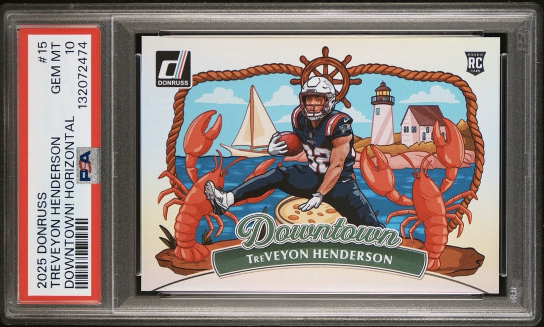 DONRUSS TREVEON HENDERSON ROOKIE DOWNTOWN HORIZONTAL PSA 10 (1 of 3)