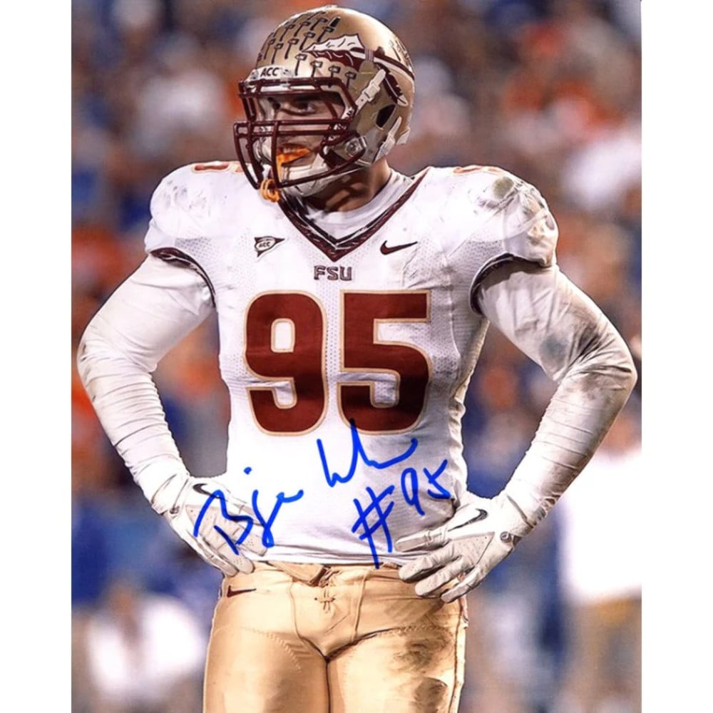 Bjoern Werner Autographed Florida State Seminoles8x10 Photo: Bjoern Werner Autographed Florida State Seminoles8x10 Photo Bjoern Werner's sharpie signature stands out on this 8x10 photo, capturing the moment he leaps into action after a play. The Florida State