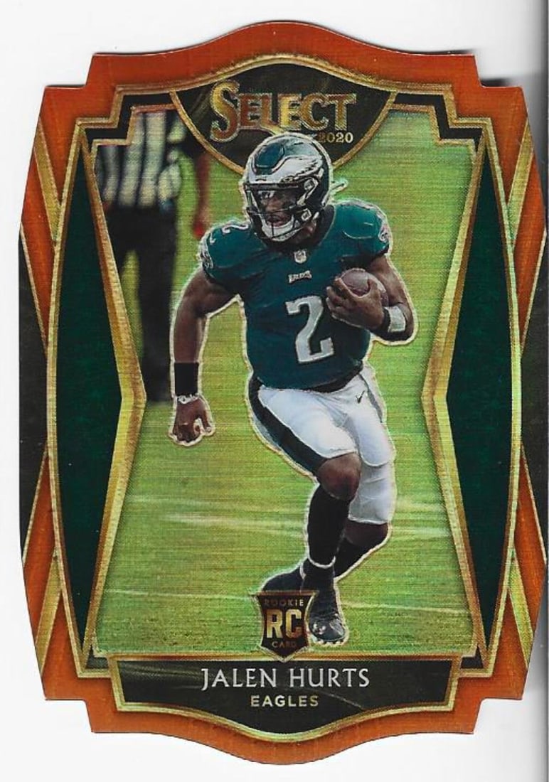 Jalen Hurts 2020 Select Orange Die Cut Rookie Card #150 (1 of 2)