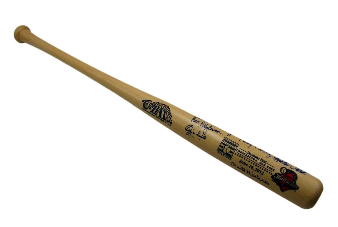 2012 HOF Classic Game Cooperstown Bat Signed by 6 Fisk Perez JSA Steiner 196256: 2012 HOF Classic Game Cooperstown Bat Signed by 6 Fisk Perez JSA Steiner 196256 Signed by six notable figures, including Fisk and Perez, this 2012 Cooperstown Classic Game bat boasts the mark of legen