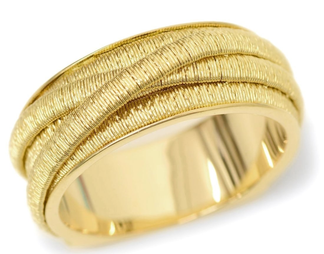 Marco Bicego Cairo 18k Yellow Gold Woven Wide Band Ring Men Unisex US10.25 EU63: Marco Bicego Cairo 18k Yellow Gold Woven Wide Band Ring Men Unisex US10.25 EU63 Item Specifics: Shape: Round Occasion: Anniversary Birthday Christening Christmas Engagement Graduation Mother's Day Val