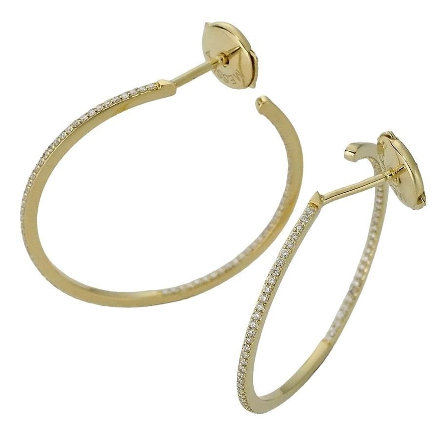 Gatsby Creole Diamond Hoop Earring 18k Yellow Gold Messika S With 27.8mm Box: Gatsby Creole Diamond Hoop Earring 18k Yellow Gold Messika S With 27.8mm Box Item Specifics: Shape: Round Closure: La Pousette Occasion: Anniversary Birthday Christening Christmas Engagement