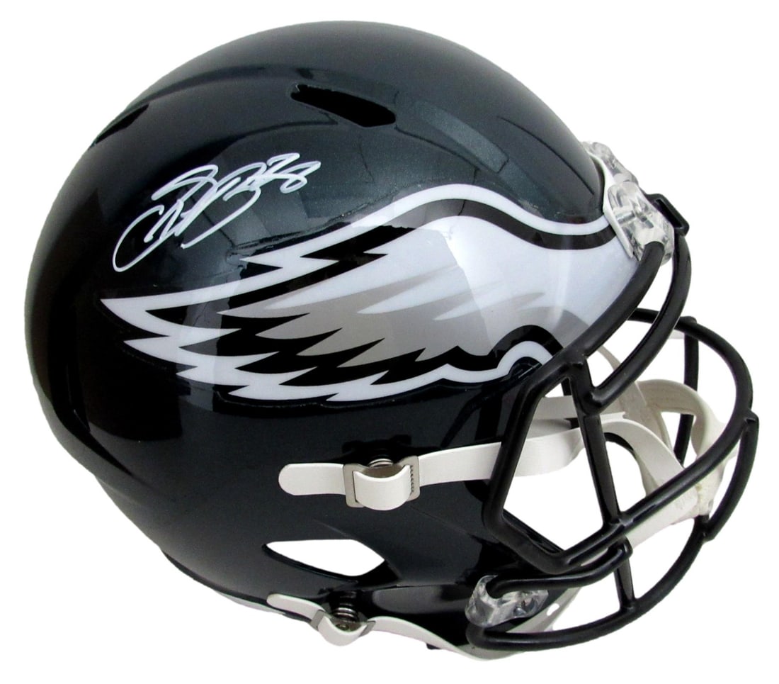Signed Replica Helmet Flex Speed 203230 Full Size Barkley Saquon Eagles: Signed Replica Helmet Flex Speed 203230 Full Size Barkley Saquon Eagles Signed by Saquon Barkley, this full-size replica helmet features the iconic Flex Speed design of the Philadelphia Eagles. Made