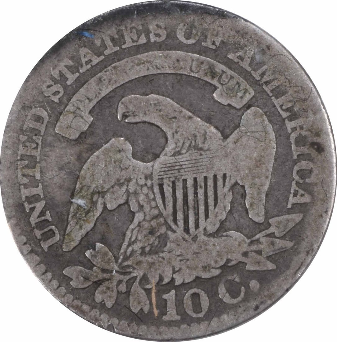 Uncertified silver bust dime 1827 - 2
