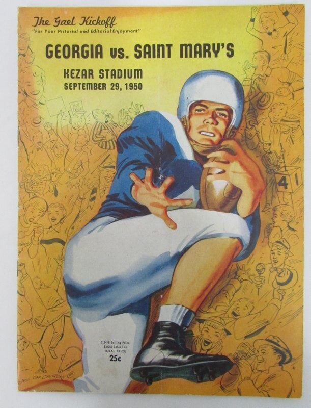9/ 29/ 1950 Georgia Bulldogs Vs. Saint Mary's Official Football Program 131193: 9/ 29/ 1950 Georgia Bulldogs Vs. Saint Mary's Official Football Program 131193 Item Specifics: Original/Reproduction: Original Product Disclaimer: Not affiliated with any team or league. Signatures ar