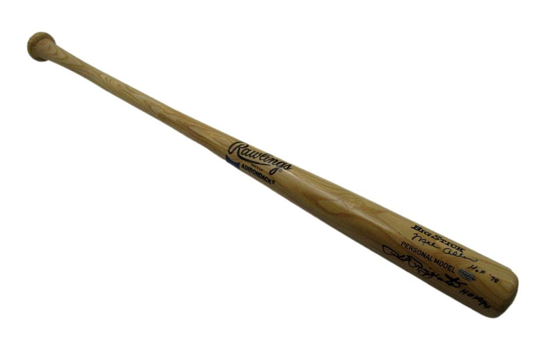 Phil Rizzuto/ Mel Allen Dual-Signed/ Inscr Adirondack Baseball Bat Steiner 190335 (1 of 5)