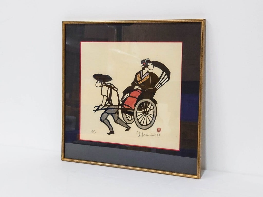Yoshitoshi Mori 5/ 50 Rickshaw woodblock print 1987 limited edition art: Yoshitoshi Mori 5/ 50 Rickshaw woodblock print 1987 limited edition art Item Specifics: Artist: Yoshitoshi Mori Signed: Yes Theme: Traditional Japanese Art Production Technique: Woodblock Print Origin