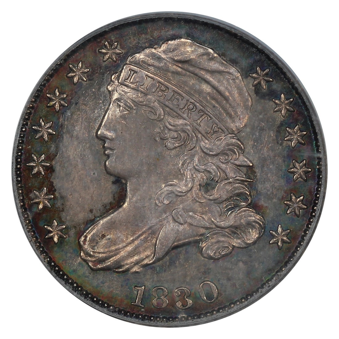 MS63 Medium 10c Capped Bust Dime Bright Bust - 3