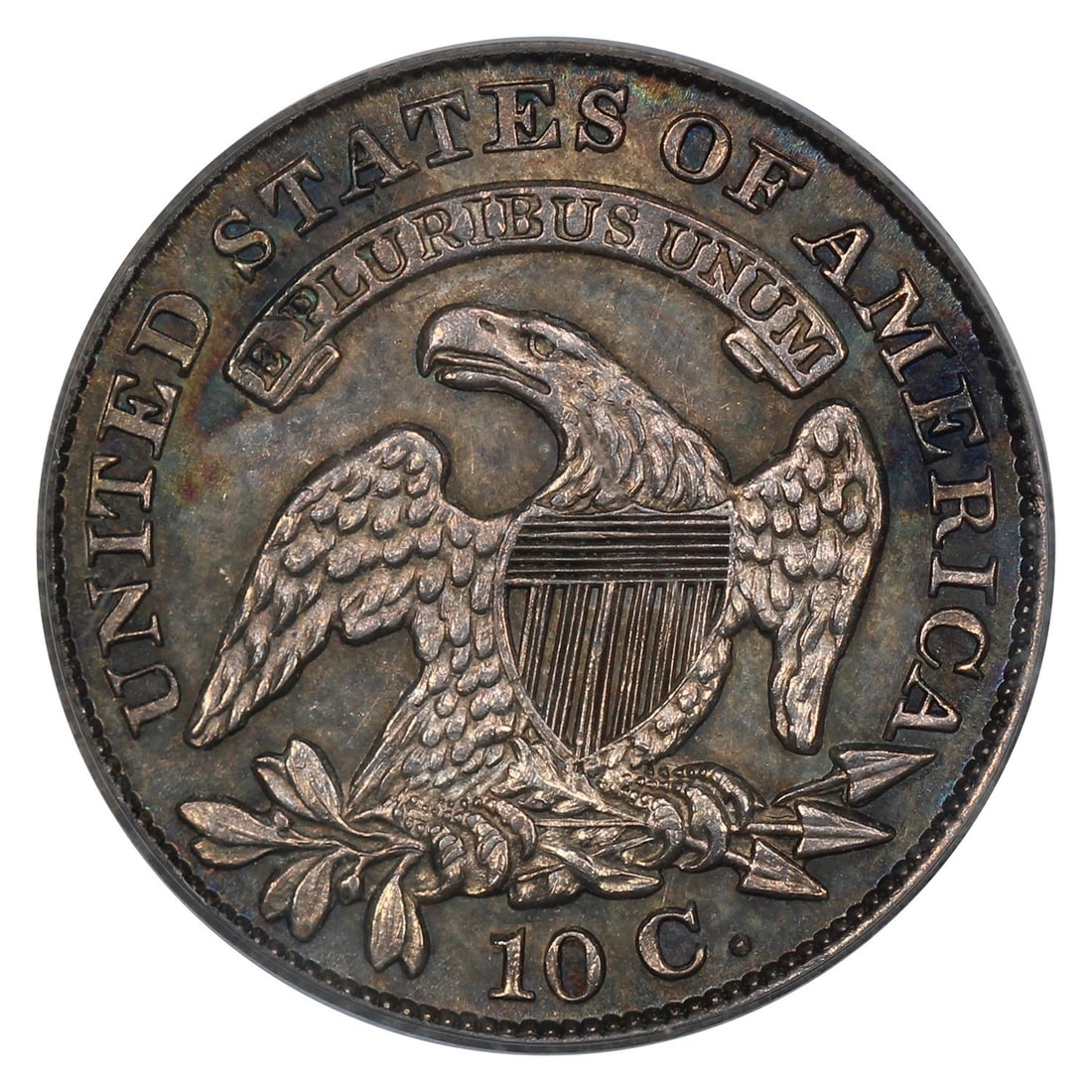 MS63 Medium 10c Capped Bust Dime Bright Bust - 4