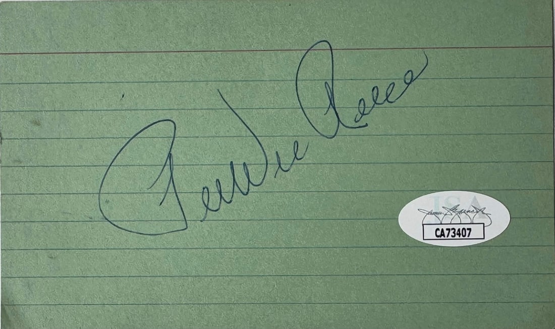 Pee Wee Reese Autographed 3x5 Index Card (JSA) (1 of 2)