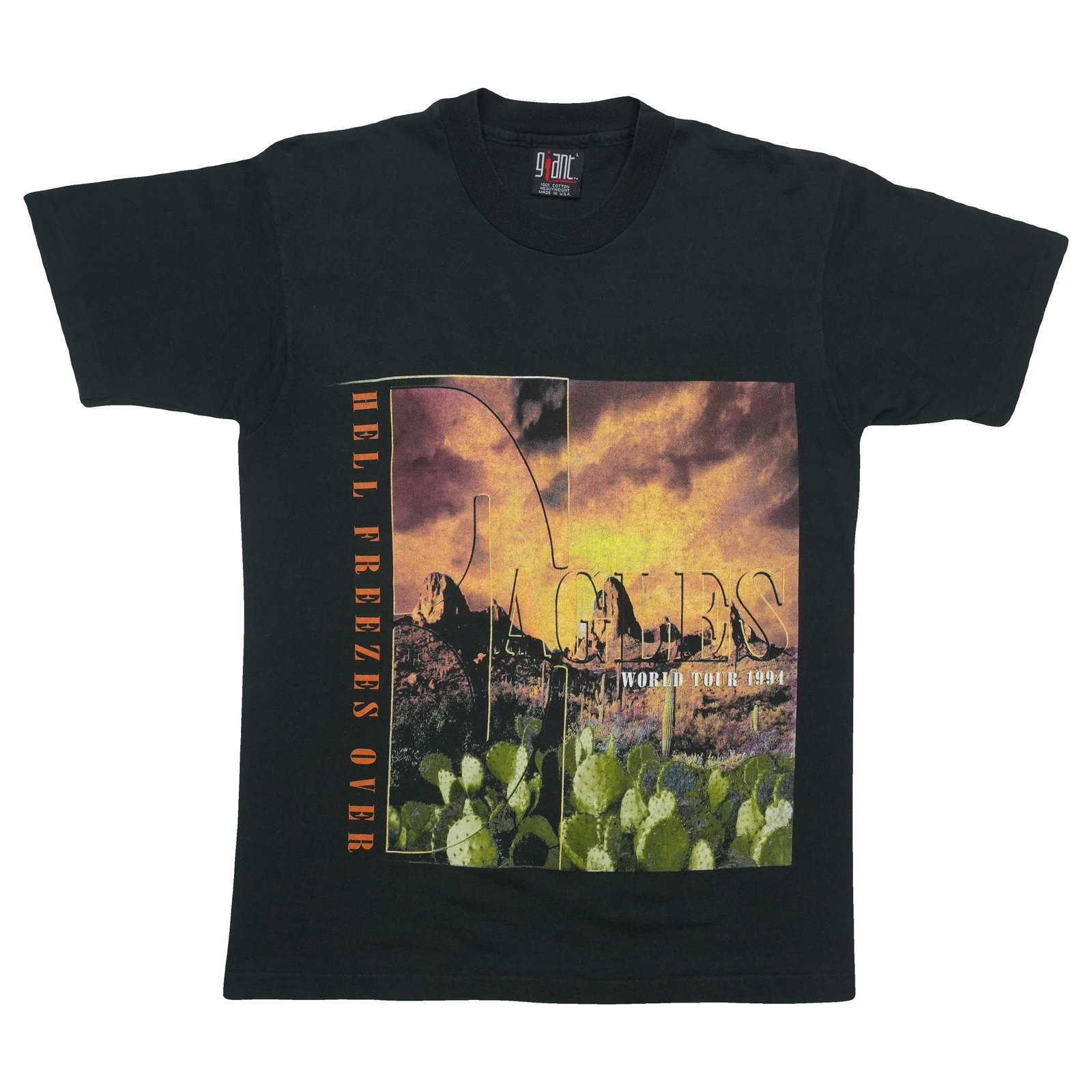 1994 Eagles Hell Freezes Over Tour Shirt: 1994 Eagles Hell Freezes Over Tour Shirt Authentic 1994 Eagles Hell Freezes Over Tour Shirt, featuring the iconic tour artwork on high-quality material. This vintage tee has been carefully preserved a