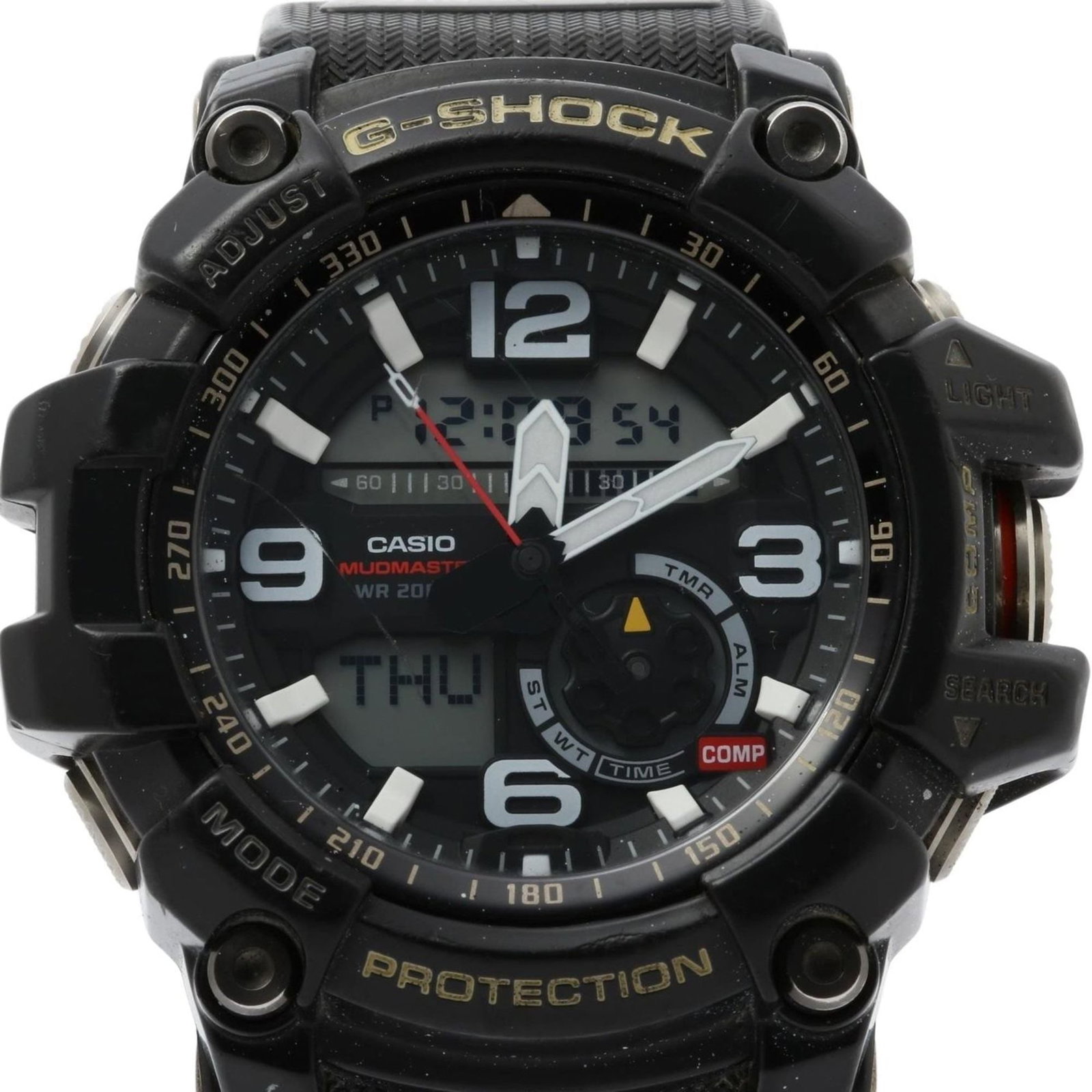 Casio Wristwatch: Casio Wristwatch Stainless steel construction provides durability and a sleek look. The black dial and quartz movement ensure accurate timekeeping, while the 55.3mm case diameter fits comfortably on w