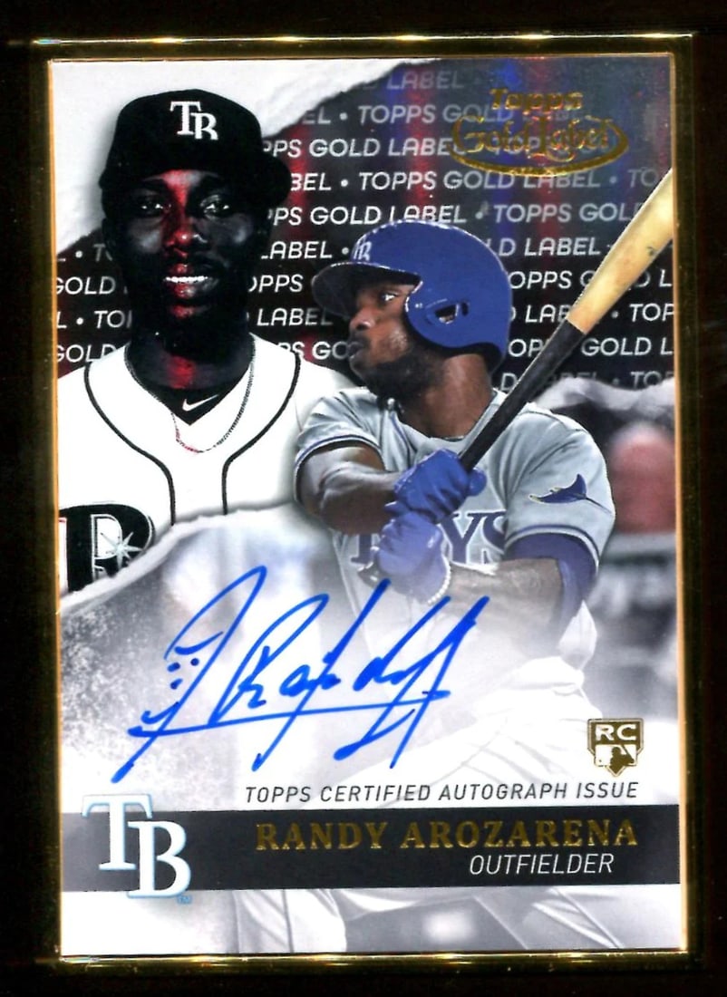 Randy Arozarena Autographed Rookie Card 2020 Topps Gold Label (1 of 2)