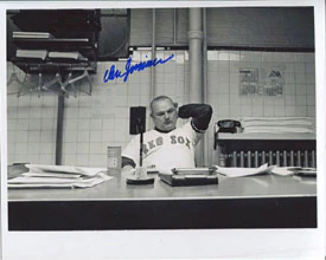 Autographed Photo by Don Zimmer: Autographed Photo by Don Zimmer Don Zimmer's 8x10 photo bears his signature, making it a unique piece for fans and collectors. The image captures a moment in time, frozen forever with the autograph