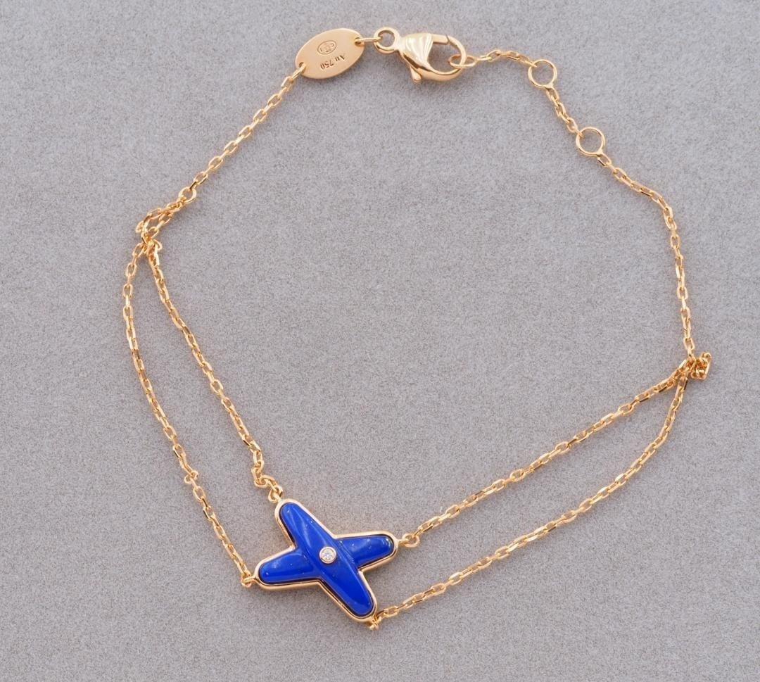 Chaumet Jeux de Liens Lapis Lazuli Diamond 18k Rose Gold Chain Bracelet Bangle: Chaumet Jeux de Liens Lapis Lazuli Diamond 18k Rose Gold Chain Bracelet Bangle Item Specifics: Antique: No Number Of Diamonds: 1 Closure: Lobster Occasion: Anniversary Birthday Christmas Engagement Gr