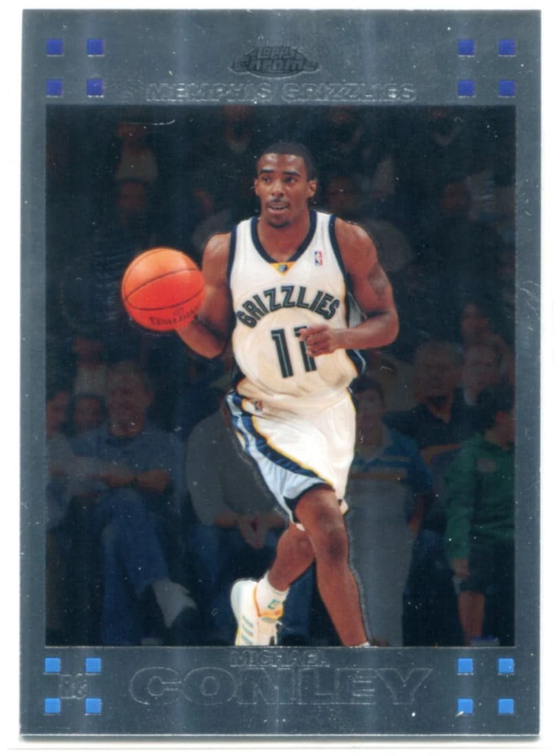Chrome Rookie Topps Card #111 Michael Conley 2007-08: Chrome Rookie Topps Card #111 Michael Conley 2007-08 Topps Chrome Rookie Card #111 Michael Conley 2007-08 features a vibrant, glossy finish and high-quality image of the rookie basketball player. This