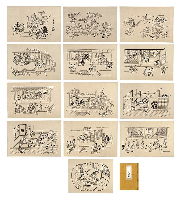 Moronobu Yoshiwara Scenes Adachi Set Woodblock Print Hishikawa 12 Sheets: Moronobu Yoshiwara Scenes Adachi Set Woodblock Print Hishikawa 12 Sheets Item Specifics: Artist: Hishikawa Moronobu Subject: Yoshiwara District / Ukiyo-e Life Material: Paper Style: Japanese Size: app