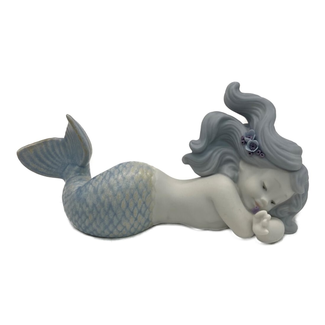 Collectible home decor porcelain sculpture mermaid dreaming lladr figurine (1 of 10)